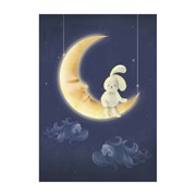 Тканевая шторка для ванны Melodia della vita Зайка на Луне