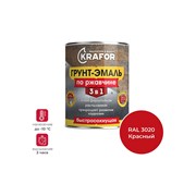 Грунт эмаль по ржавчине KRAFOR 250214