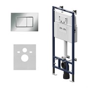 Инсталляция для подвесного унитаза AM.PM MasterFit с клавишей ProC S, хром глянцевый