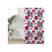 Шторка для ванной Доляна Сердца