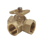 Трехходовой латунный шаровой кран TECHNO 3020В