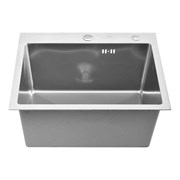 Кухонная мойка из нержавеющей стали WISENT рифленая W35044D-S с сифоном и дозатором W405A WS35044D/W02-114/W405A