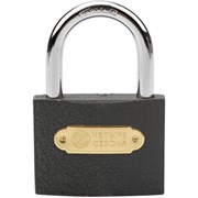 Замок навесной, ширина 75 мм, чугун, дужка d-9,5 мм, английский, 3 ключа, в блистере, 79-0007