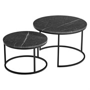 Набор кофейных столиков BRADEX Tango серый мрамор, с черными ножками