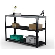 Стол-верстак ООО Металекс KIT 950х1500х400 мм, две полки, черный