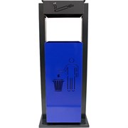 Квадратная металлическая уличная урна-пепельница ПРОФМЕТСТИЛЬ 1072