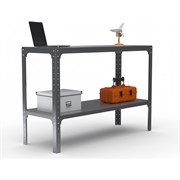 Стол-верстак ООО Металекс KIT 950х1700х400 мм, одна полка, серый