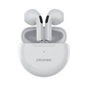 Наушники беспроводные TWS вкладыши с микрофоном CROMEX (КРОМЕКС) EP-T28W, Bluetooth 5.4, белые, 514121