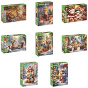 Пазл картонный НОВОГОДНИЙ 260 элементов АССОРТИ, 220х330 мм, HATBER