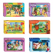 Пазл картонный 24 элемента, "МАКСИ-ПАЗЛЫ", АССОРТИ, поле 50х34,5 см