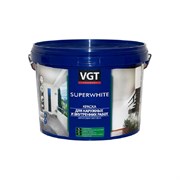 Моющаяся краска для наружных и внутренних работ VGT Супербелая ВД АК 1180