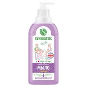 Мыло жидкое 500 мл, SYNERGETIC "Лаванда", гипоаллергенное, биоразлагаемое, дозатор, 105054/14