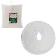 Новогодний коврик под елку, белый, 60 см, полиэстер, подвес, ЗОЛОТАЯ СКАЗКА, 592157