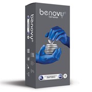 Перчатки латексные смотровые 25 пар (50 штук), размер 9-10, XL (очень большой), синие, BENOVY High Risk