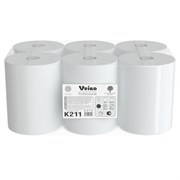 Полотенца бумажные рулонные 150 м, VEIRO Professional (H1) COMFORT, 1-слойные, КОМПЛЕКТ 6 рулонов, K211