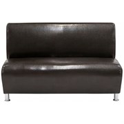 Двухместная секция дивана Мягкий Офис шоколадная