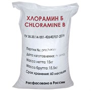 Средство дезинфицирующее ХЛОРАМИН-Б технический, Россия, пакет 300 г, АКВА, честный знак