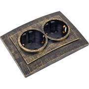 Двухместная розетка duwi Palazzo Vintage