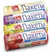 Мешки для мусора "Арома" 60 л, в рулоне, ассорти 20 шт., ПНД, 56х53,5 см, 9 мкм, GRIFON, 101-023