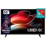 Телевизор HISENSE 55A6K, 55" (139 см), 3840x2160, 4K, 16:9, Vidaa, Wi-Fi, черный