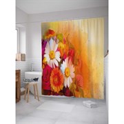Шторка-занавеска для ванной JoyArty Букет цветов