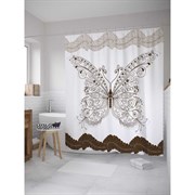 Шторка-занавеска для ванной JoyArty Кружевная бабочка