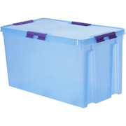 Контейнер с крышкой HONEYCOMB 80 л, серия HOME, прозрачно-голубой M-H80-00.06new