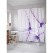 Шторка-занавеска для ванной JoyArty Прозрачные спирали