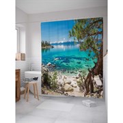 Шторка-занавеска для ванной JoyArty Вид с жаркого пляжа