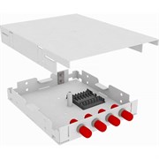 Одномодовый укомплектованный настенный оптический кросс TopLan КРНМ-Top-04ST/U-OS2-GY