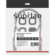 Патч-корд SUPRLAN UTP 6 4x2 24AWG (7x0.2мм) Cu LSZH серый 0,5м