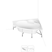 Угловая акриловая ванна Lavinia Boho Bell Pro