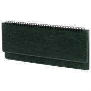 Планинг датированный 2026 305х140 мм BRAUBERG "Imperial", под кожу, зеленый, 117230