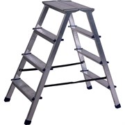 Двухсторонняя алюминиевая стремянка STAIRS AMP204