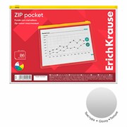 Папка-конверт на ZIP-молнии формат B6 (200х151 мм), прозрачная, ассорти, ERICH KRAUSE, 4564