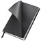 Ежедневник недатированный А5 138х213 мм BRAUBERG "Metallic", под кожу, 136 л., гибкий, черный, 113374 - фото 11008079
