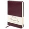 Ежедневник недатированный А5 138х213 мм BRAUBERG "Imperial" под кожу, 160 л., бордовый, 123415 - фото 11010937