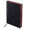 Ежедневник недатированный А5 138х213 мм BRAUBERG FLAME под кожу, 160 л., черный, красный срез, 123844 - фото 11011289