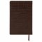 Ежедневник полудатированный А5 (138х213 мм) BRAUBERG "Alligator", под кожу, 192 л., коричневый, 124986 - фото 11011916