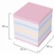 Блок для записей STAFF проклеенный, куб 9х9х9 см, цветной, чередование с белым, 129208 - фото 11015551