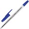 Ручка шариковая ОФИСМАГ "Line", СИНЯЯ, корпус прозрачный, узел 1 мм, линия письма 0,5 мм, 141878 - фото 11021047