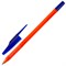 Ручка шариковая масляная STAFF "Basic OBP-679", СИНЯЯ, корпус оранжевый, узел 1 мм, линия письма 0,7 мм, 142679 - фото 11022292