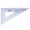 Треугольник пластиковый 30х13 см, ПИФАГОР, тонированный, прозрачный, 210617 - фото 11048161