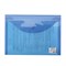 Папка-конверт с кнопкой BRAUBERG, А4, до 100 листов, прозрачная, синяя, 0,15 мм, 221637 - фото 11050477