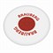 Ластик BRAUBERG "Universal", 30х30х8 мм, белый, круглый, красный пластиковый держатель, 222472 - фото 11051359