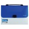 Папка-портфель пластиковая BRAUBERG INCOME А4 (350х235х35 мм), 1 отделение, фактура диагональ, белая/синяя, 224150 - фото 11053207