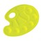 Палитра для рисования ЮНЛАНДИЯ желтая, овальная, 6 ячеек для красок и 4 для смешивания, европодвес, 227807 - фото 11060726