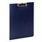 Папка-планшет STAFF, А4 (310х230 мм), с прижимом и крышкой, пластик, синяя, 0,5 мм, 229220 - фото 11066442