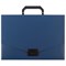 Портфель пластиковый STAFF А4 (320х225х36 мм), без отделений, синий, 229240 - фото 11066619