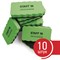 Стиратели магнитные для магнитно-маркерной доски, 57х107 мм, КОМПЛЕКТ 10 ШТ., STAFF "Basic", зеленые, 237510 - фото 11078036